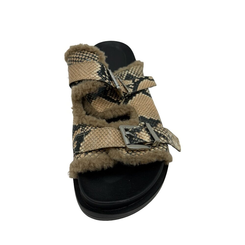 Aerosoles Olivia Snakeskin Platform Sandals Fur Lined Size 11 - Picture 6 of 10